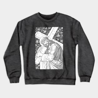 Jesus Christ with Cross Crewneck Sweatshirt